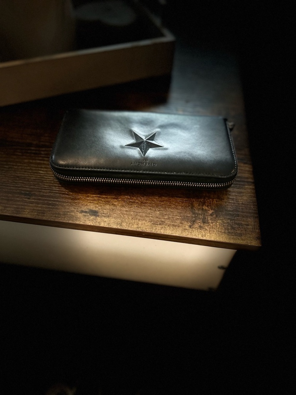 Givenchy Black Embossed Star Leather Long Zip Around Wallet — NWT - Picture 12 of 16